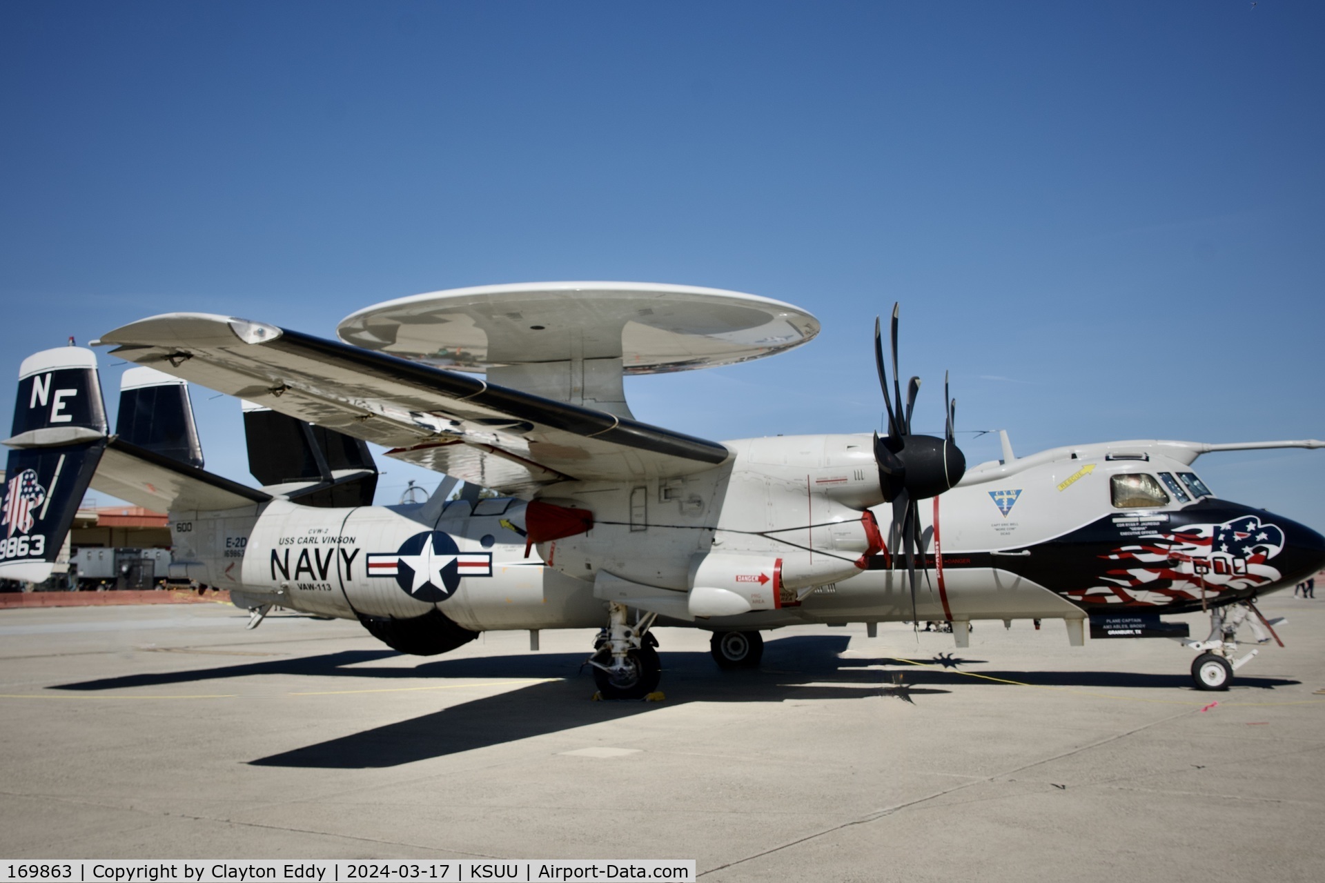 169863, Northrop Grumman E-2D Advanced Hawkeye C/N NE 600, Travis AFB airshow 2024.