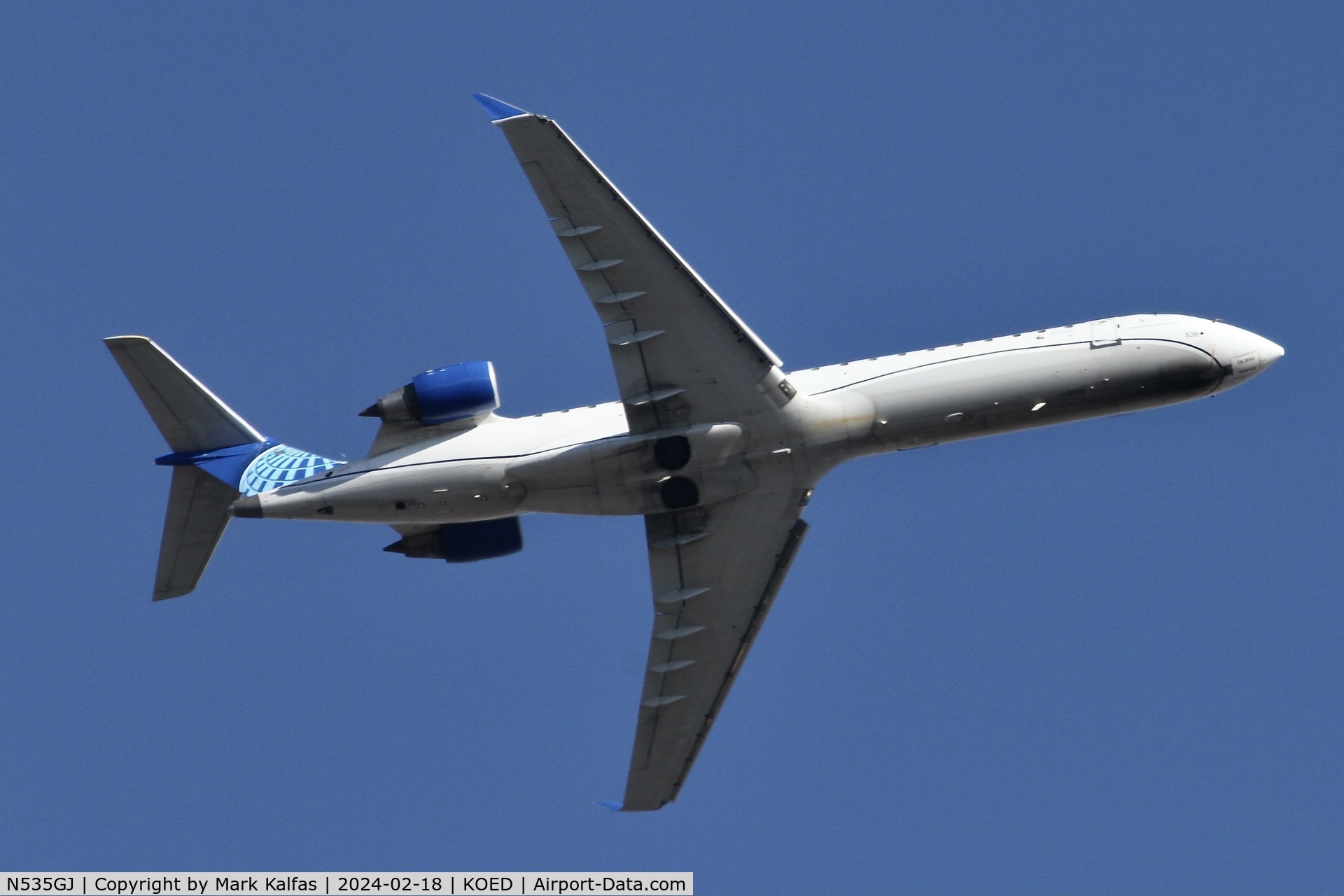 N535GJ, 2005 Bombardier CRJ-550 C/N 10227, CRJ7 GoJet/United Express Bombardier CRJ-701, CL-600-2C11,N535GJ GJS4383 ORD-MEM