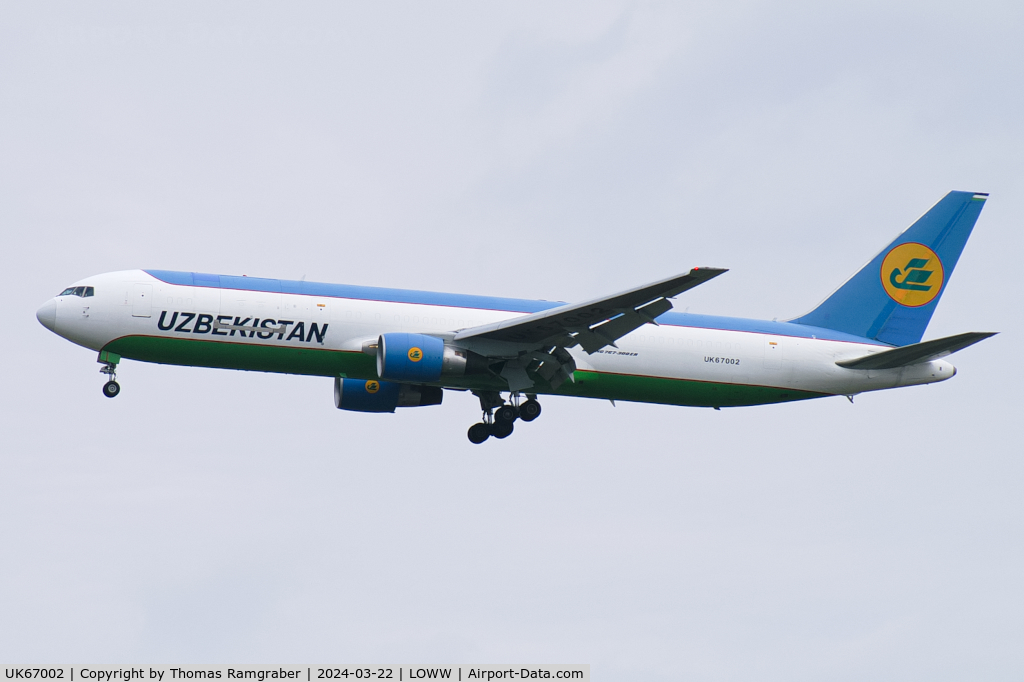 UK67002, 1997 Boeing 767-33P/ER C/N 28392, Uzbekistan Airways Cargo Boeing 767-33P(ER/BCF)