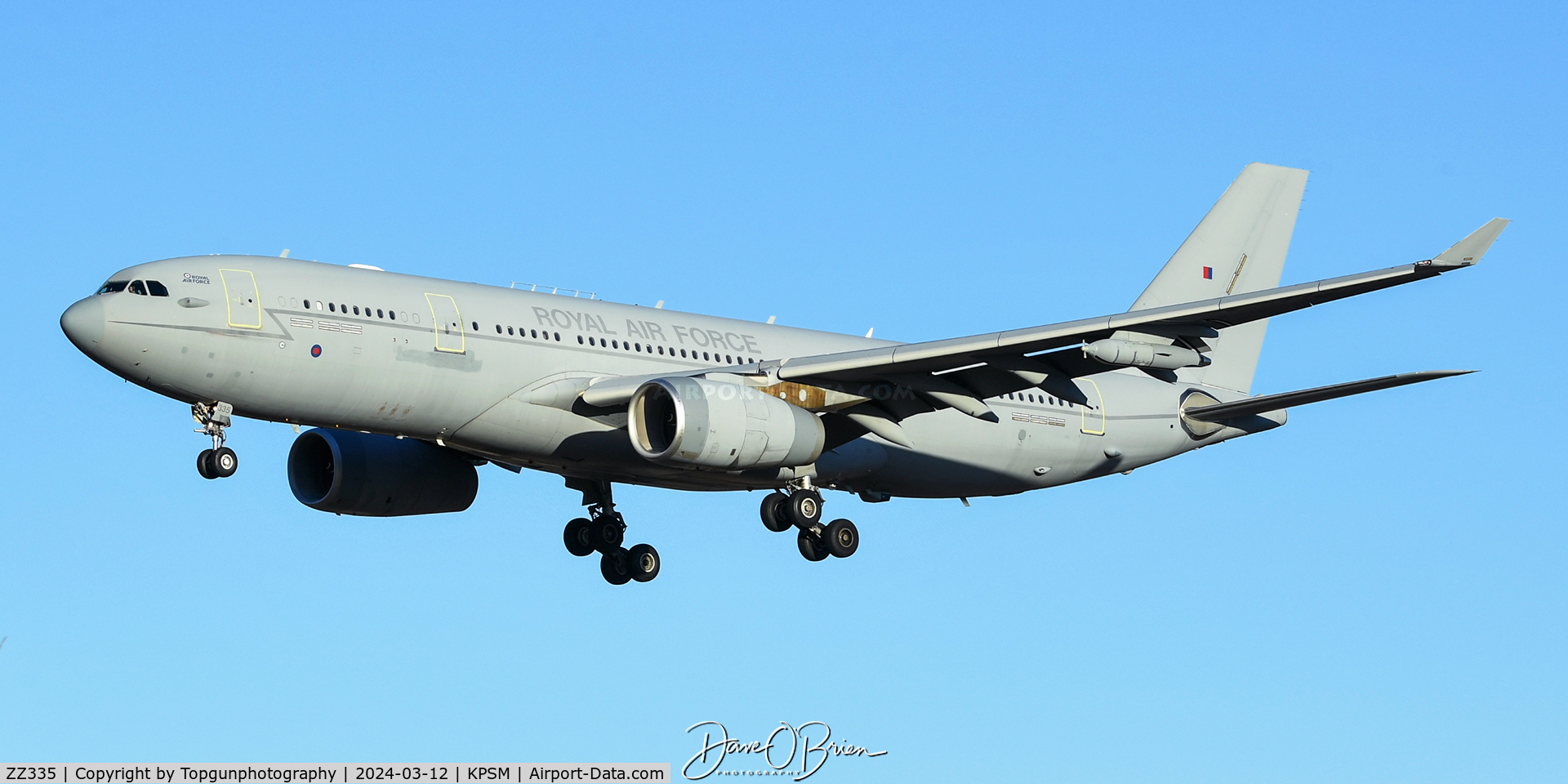 ZZ335, 2012 Airbus KC2 Voyager (A330-243MRTT) C/N 1334, ASCOT9240 following up her 2 chics