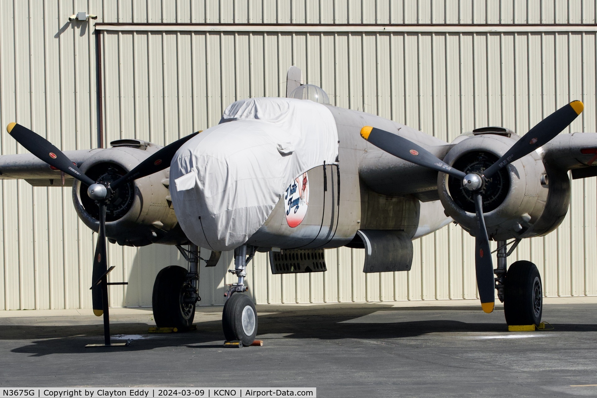 N3675G, 1944 North American B-25J Mitchell Mitchell C/N 108-33698, Planes of Fame Chino Airport 2024.
