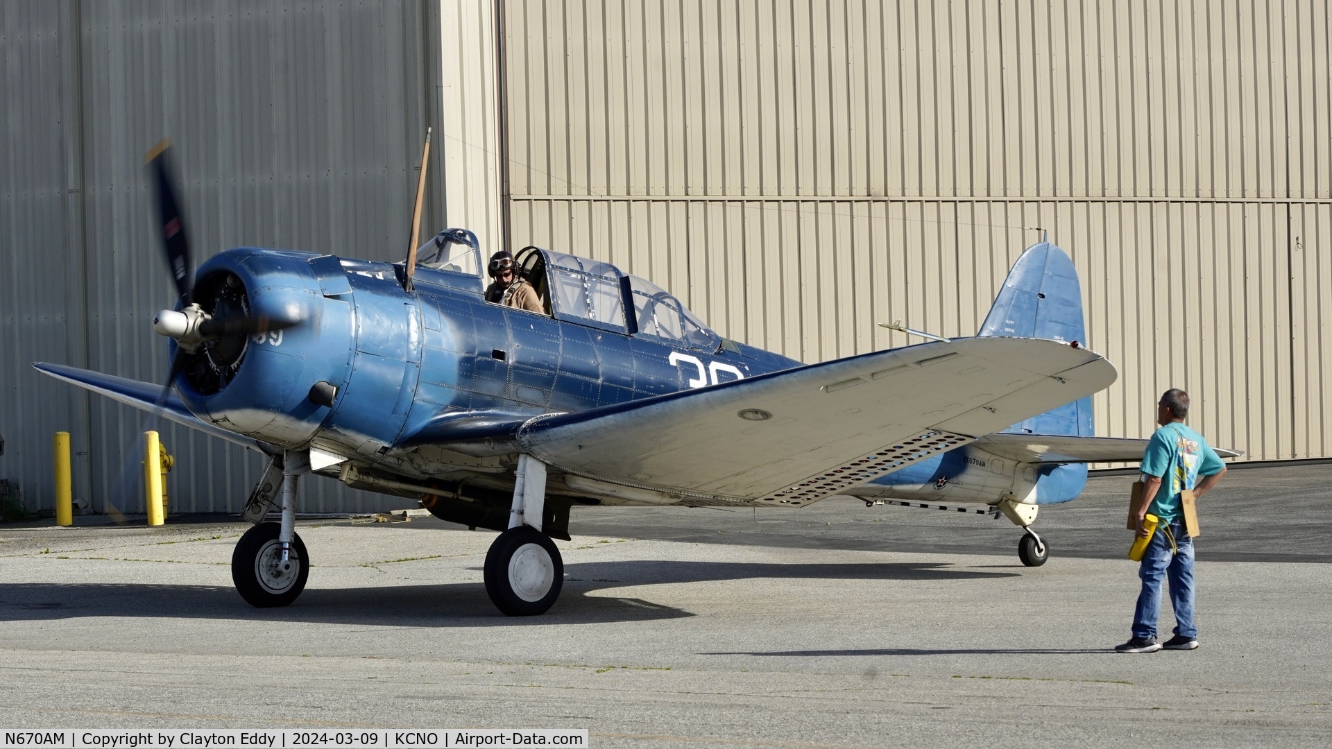 N670AM, 1993 Douglas SBD-5 Dauntless C/N 28536, Planes and Fame Chino airport 2024.