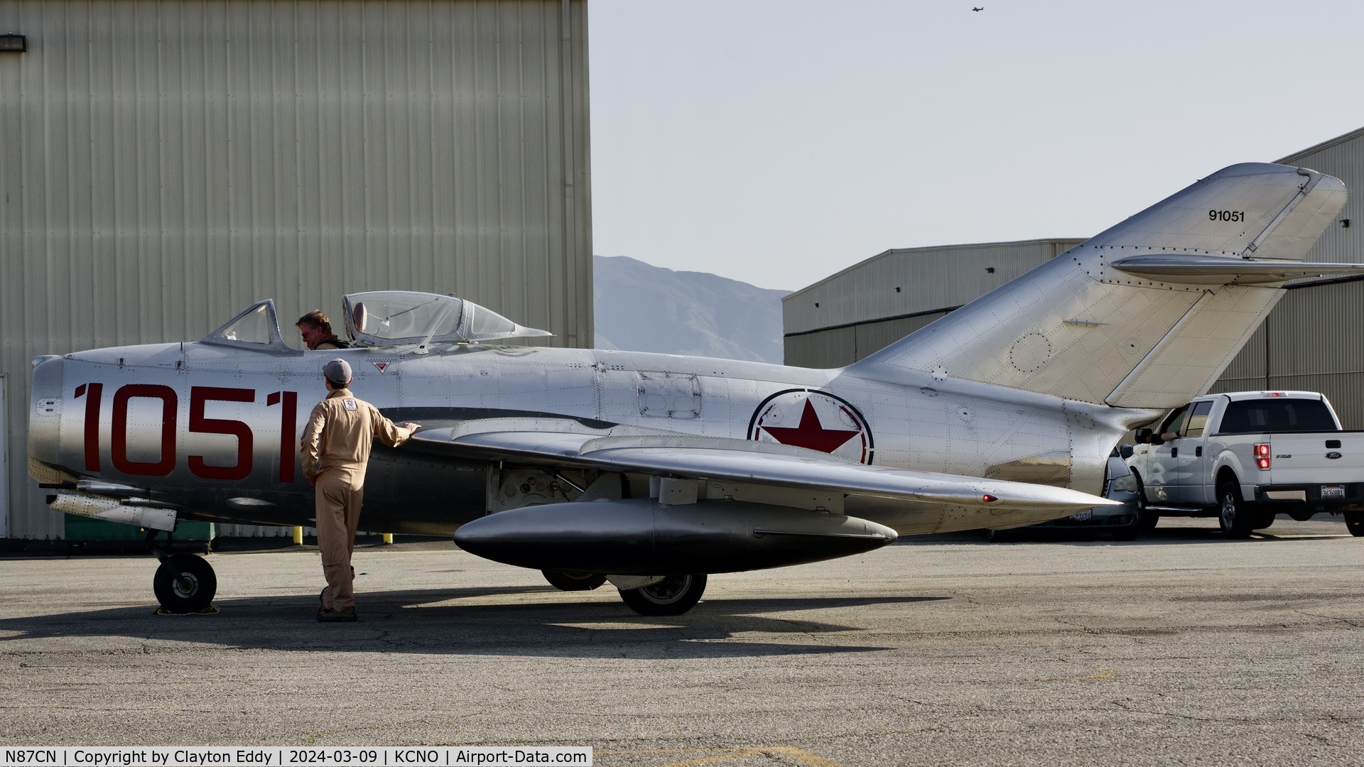 N87CN, Mikoyan-Gurevich MiG-15 C/N 910-51, Planes of Fame Chino airport 2024.