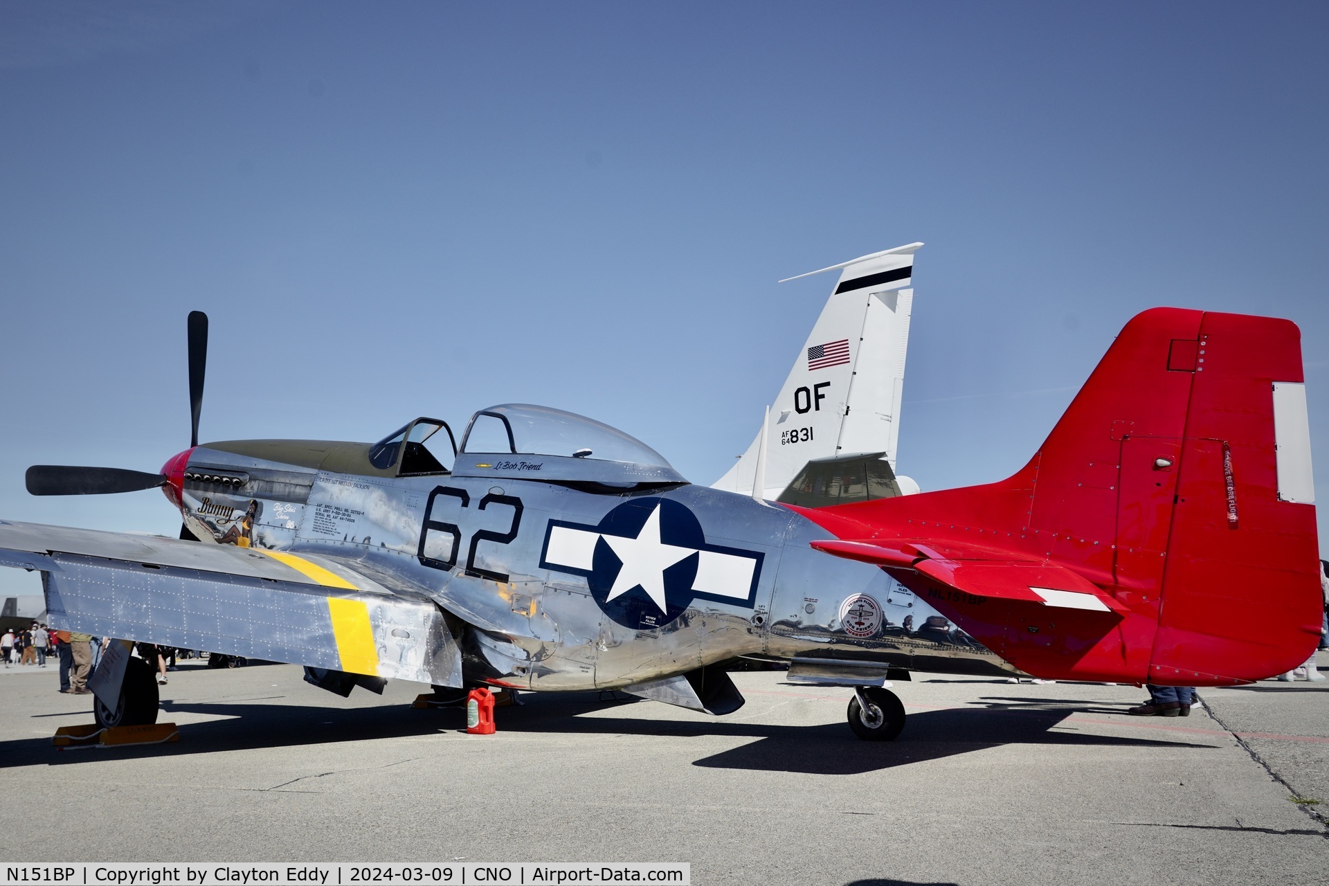 N151BP, 1944 North American P-51D Mustang C/N 122-41448, Planes of Fame Chino airport California 2024.