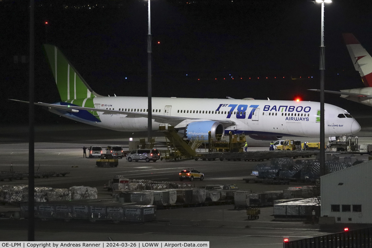 OE-LPM, 2019 Boeing 787-9 Dreamliner C/N 62736, new Boeing 787 for Austrian Airlines, still in Bamboo Airways cs