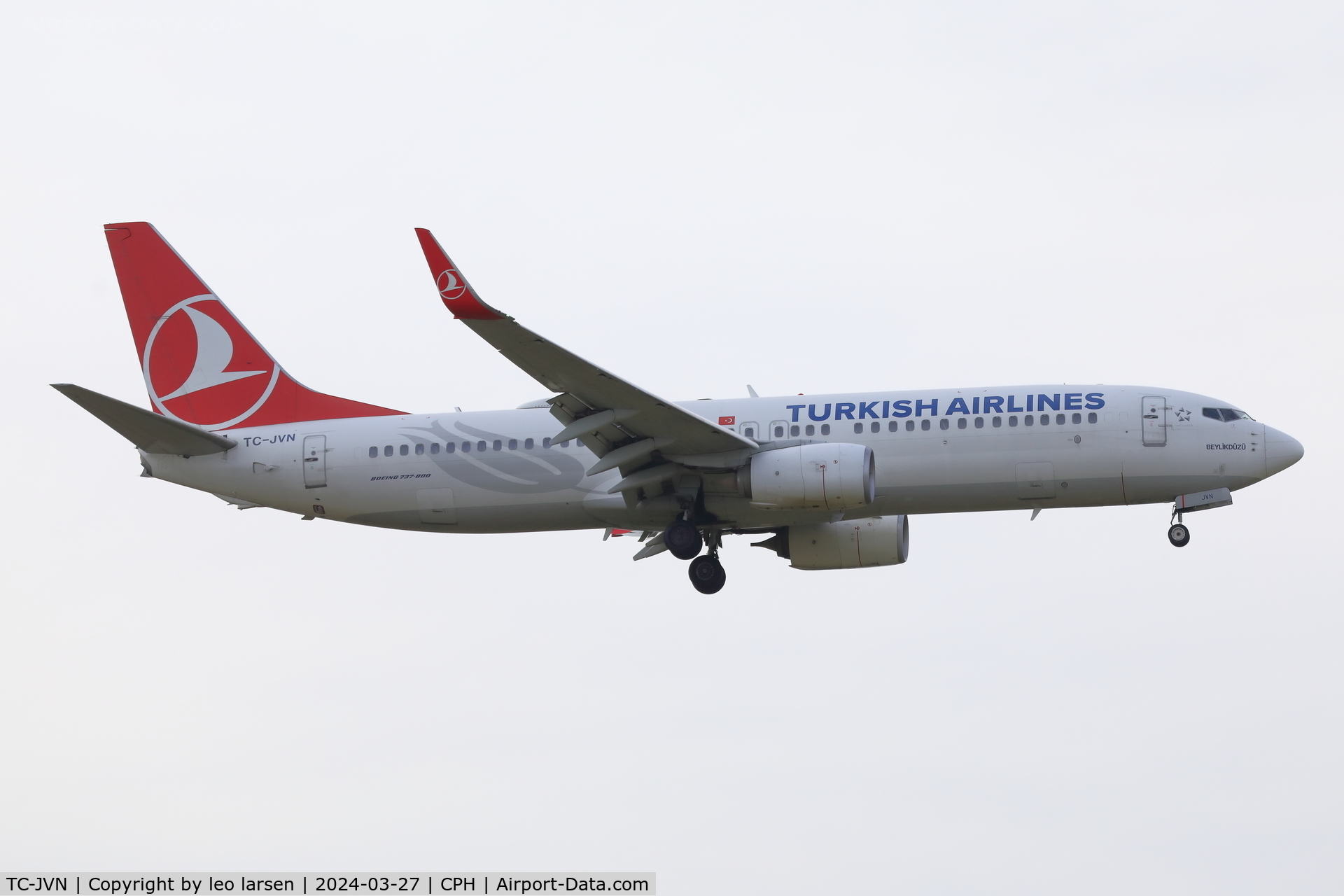 TC-JVN, 2016 Boeing 737-8F2 C/N 60018, Copenhagen 27.3.2024