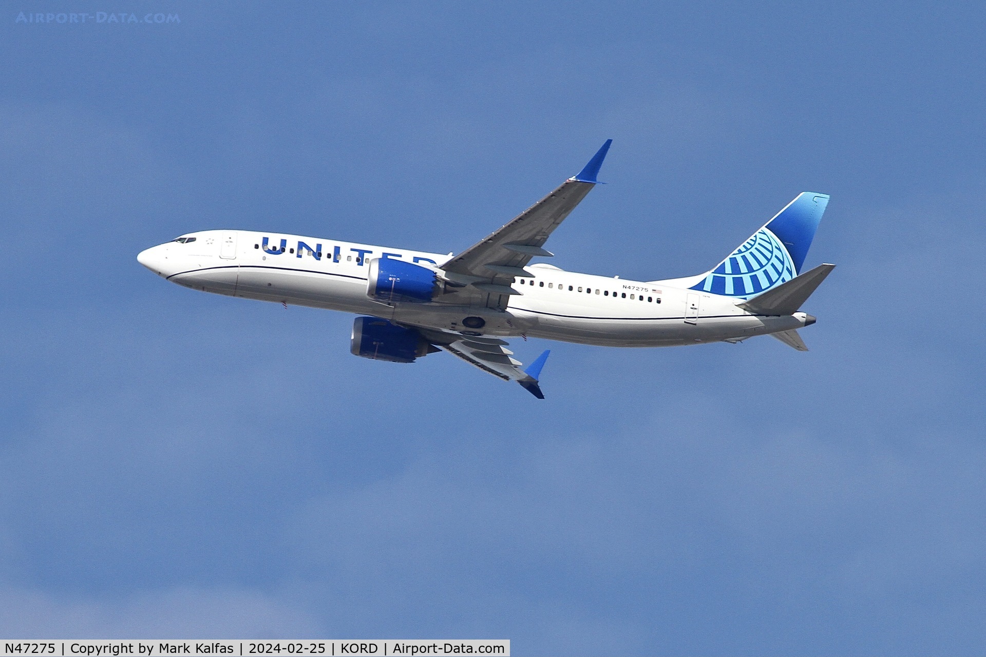 N47275, 2019 Boeing 737-8 MAX C/N 64610, B38M United Airlines Boeing 737 MAX 8 N47275 UAL1577 ORD-SLC