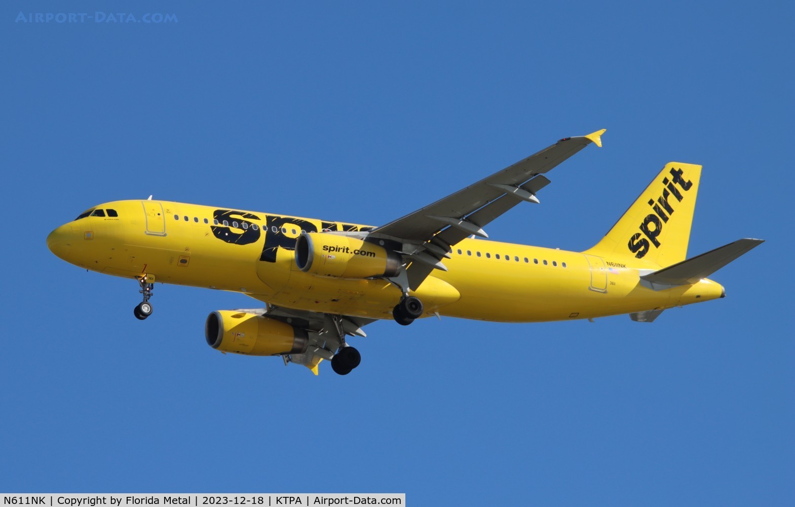 N611NK, 2011 Airbus A320-232 C/N 4996, NKS A320 yellow zx DTW-TPA