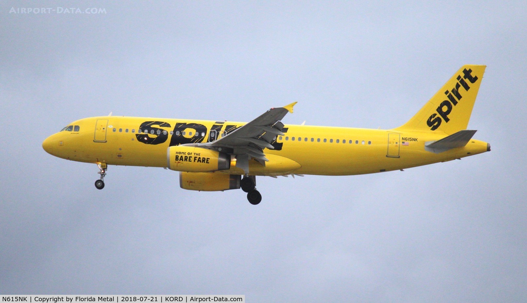 N615NK, 2012 Airbus A320-232 C/N 5159, NKS A320 yellow zx MCO-ORD