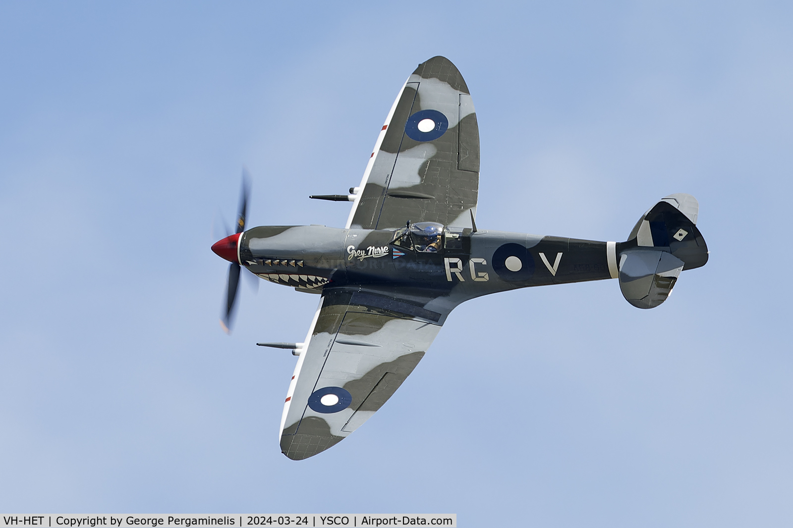 VH-HET, 1944 Supermarine 359 Spitfire HF.VIIIc C/N 6S/581740, Warbirds Over Scone 2024.