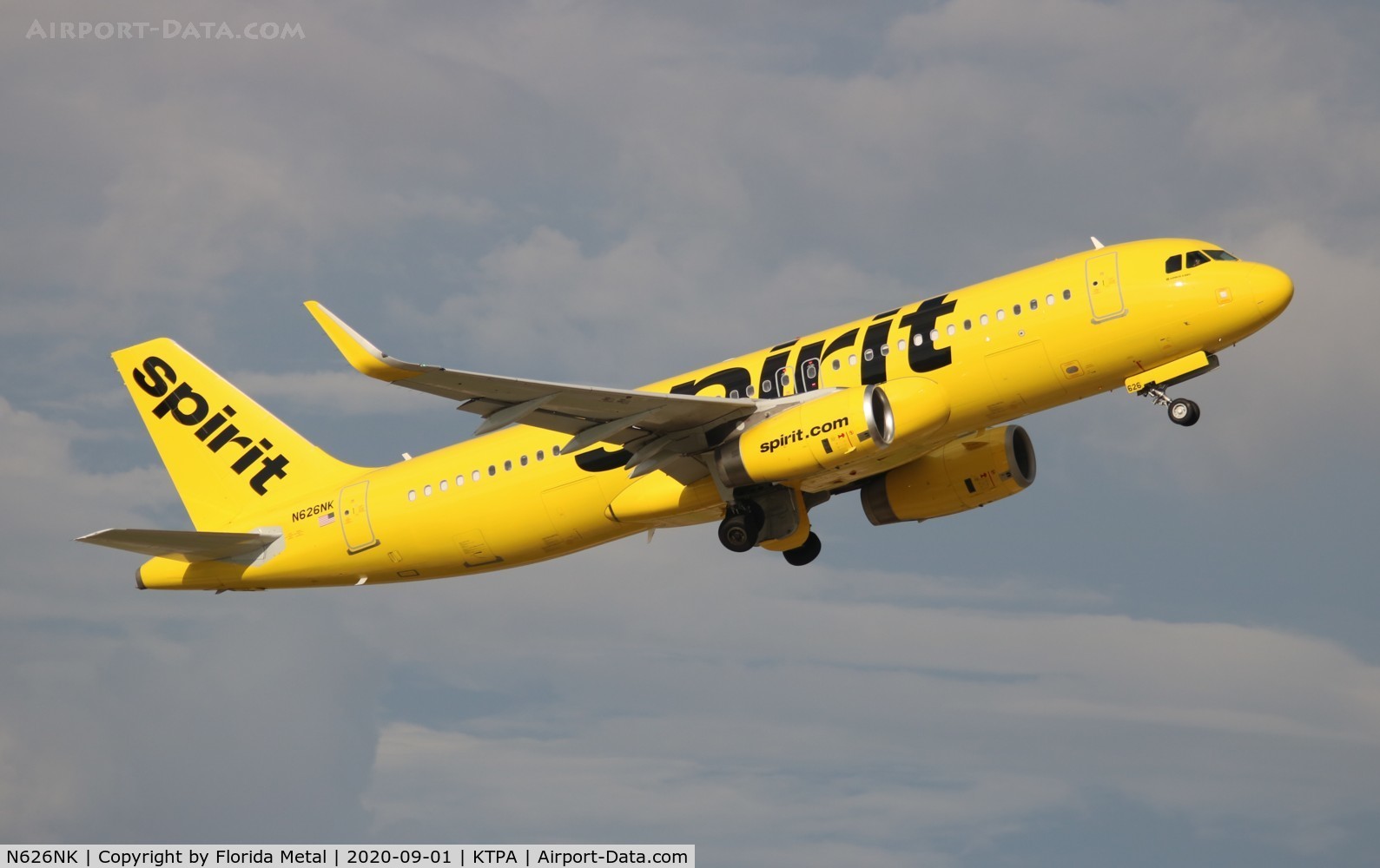 N626NK, 2014 Airbus A320-232 C/N 5999, NKS A320 yellow zx TPA-DTW