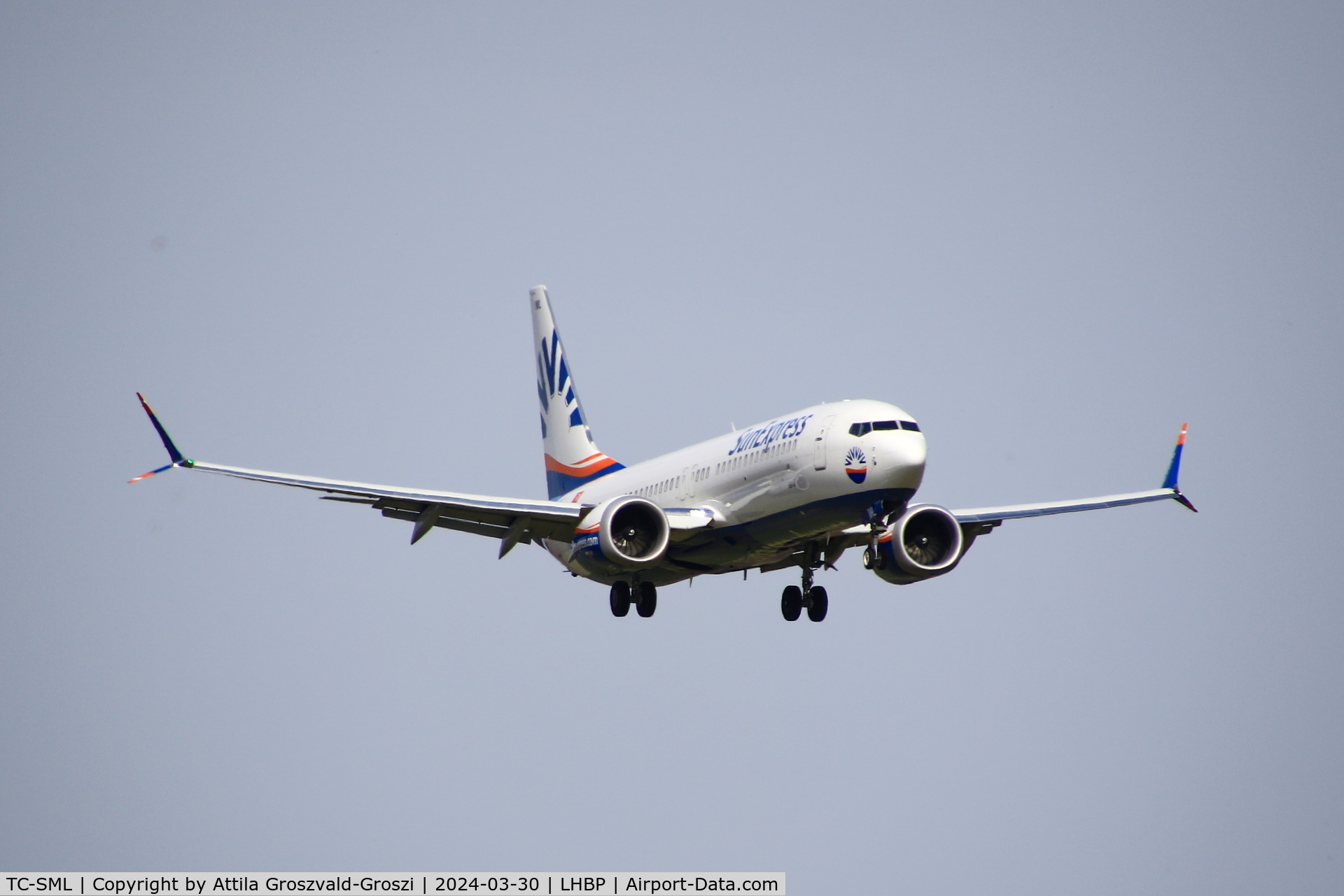 TC-SML, 2023 Boeing 737-8 MAX C/N 61337, LHBP/BUD - Liszt Ferenc International Airport, Hungary