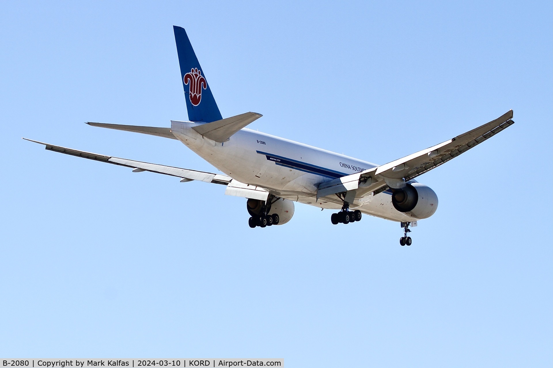 B-2080, 2011 Boeing 777-F1B C/N 37314, B77L China Southern Cargo  Search all Boeing 777-F1B B-2080 CSN437 PANC-ORD