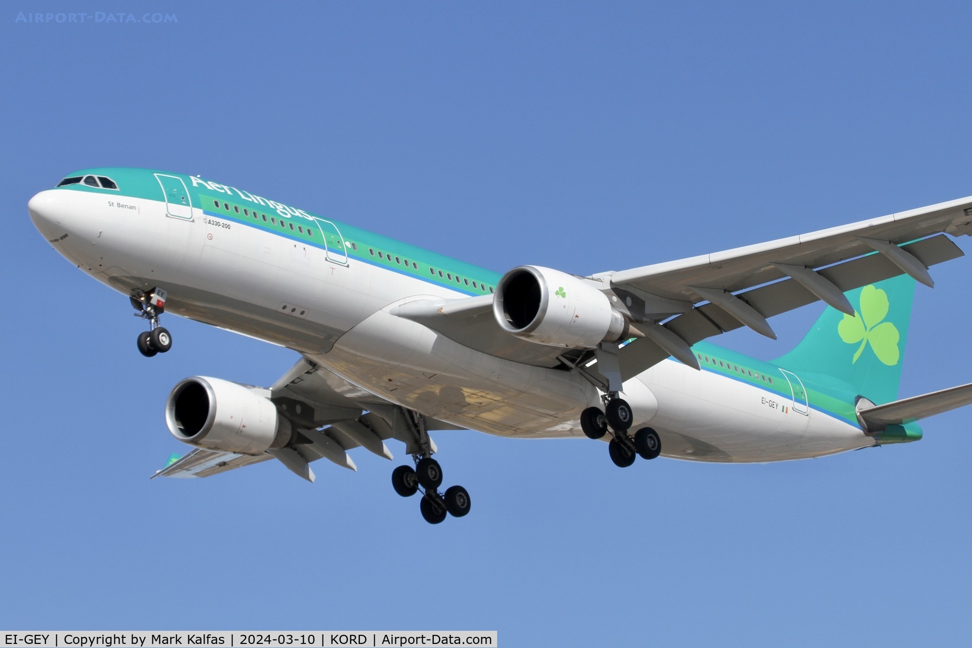 EI-GEY, 2001 Airbus A330-202 C/N 441, A332 Aer Lingus Airbus A330-202 EI-GEY 