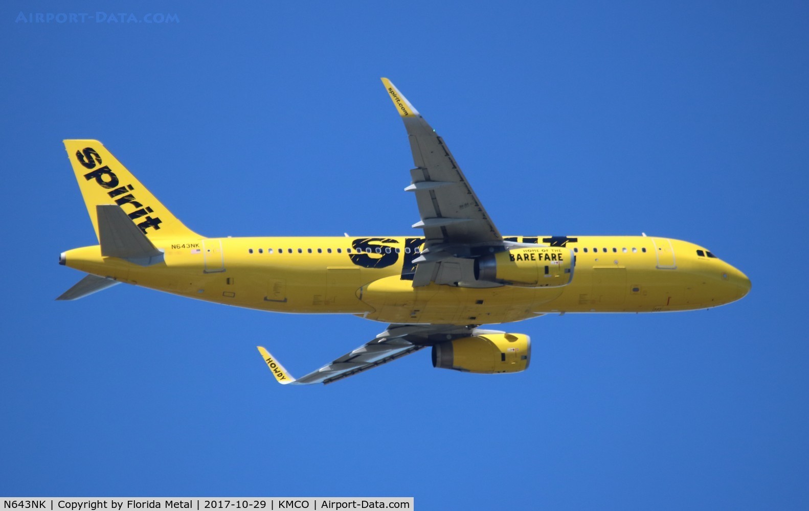 N643NK, 2015 Airbus A320-232 C/N 6616, NKS A320 yellow zx MCO-MCI