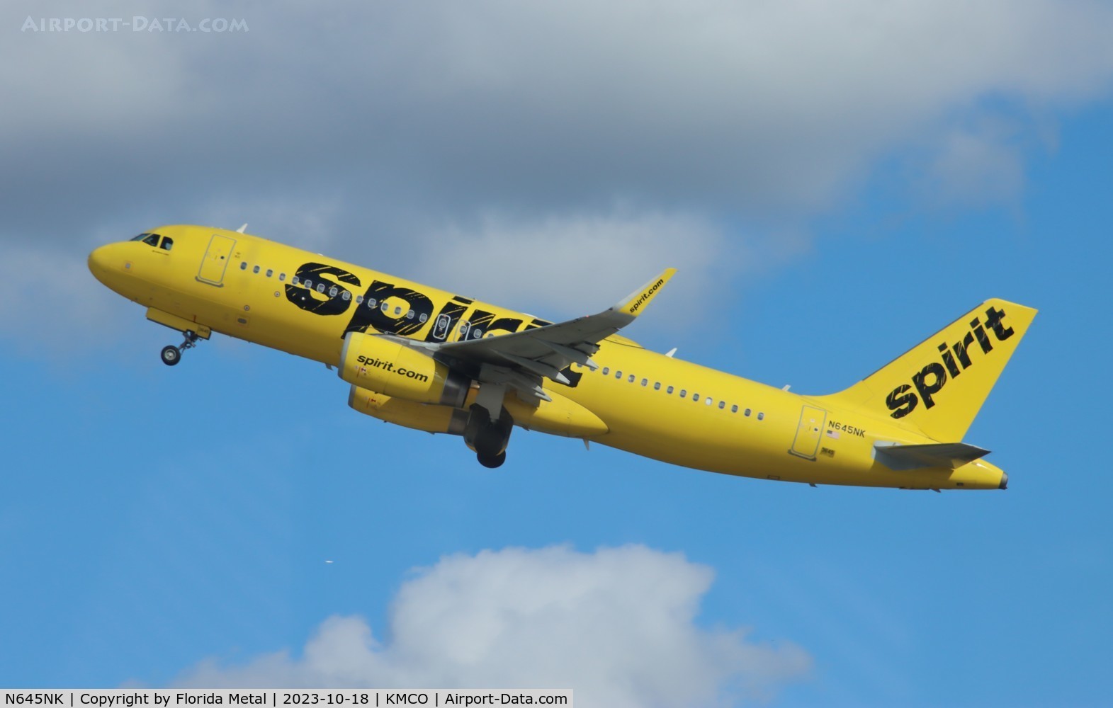N645NK, 2016 Airbus A320-232 C/N 7008, NKS A320 yellow zx MCO-ORD