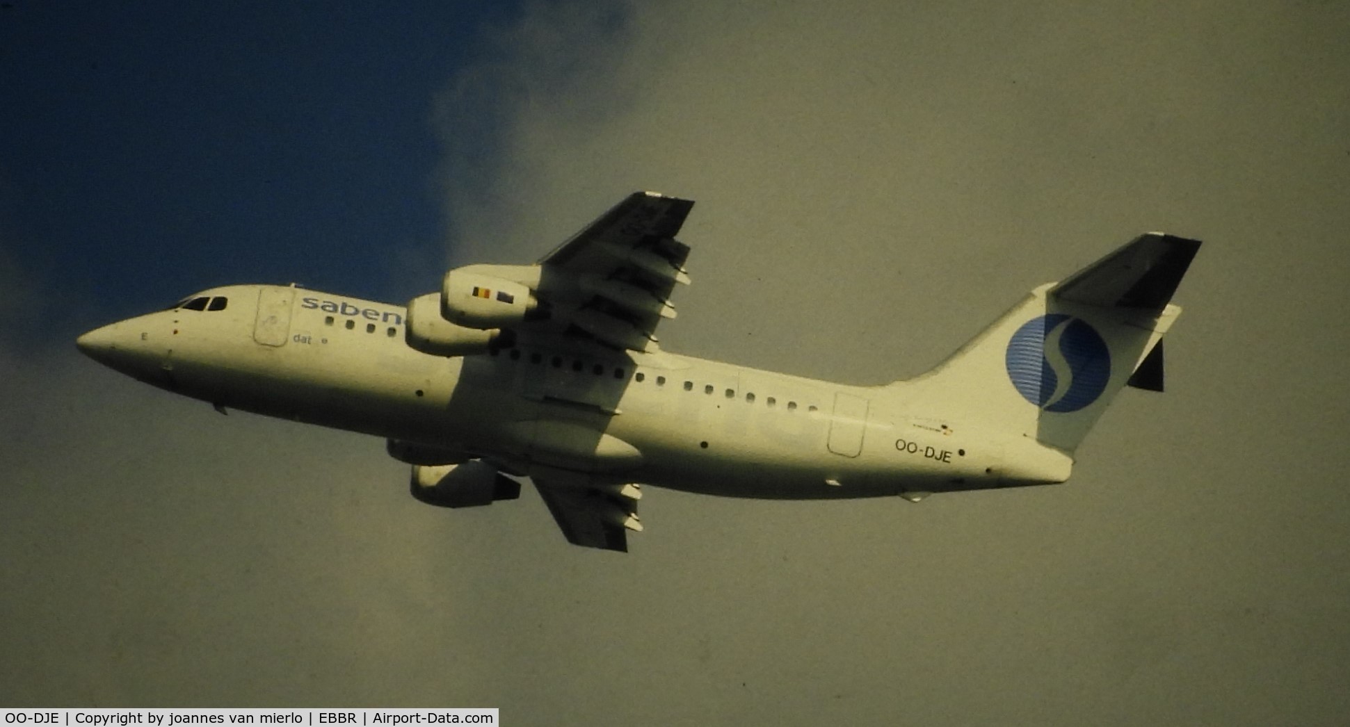 OO-DJE, 1990 British Aerospace BAe.146-200 C/N E2164, ex-slide
