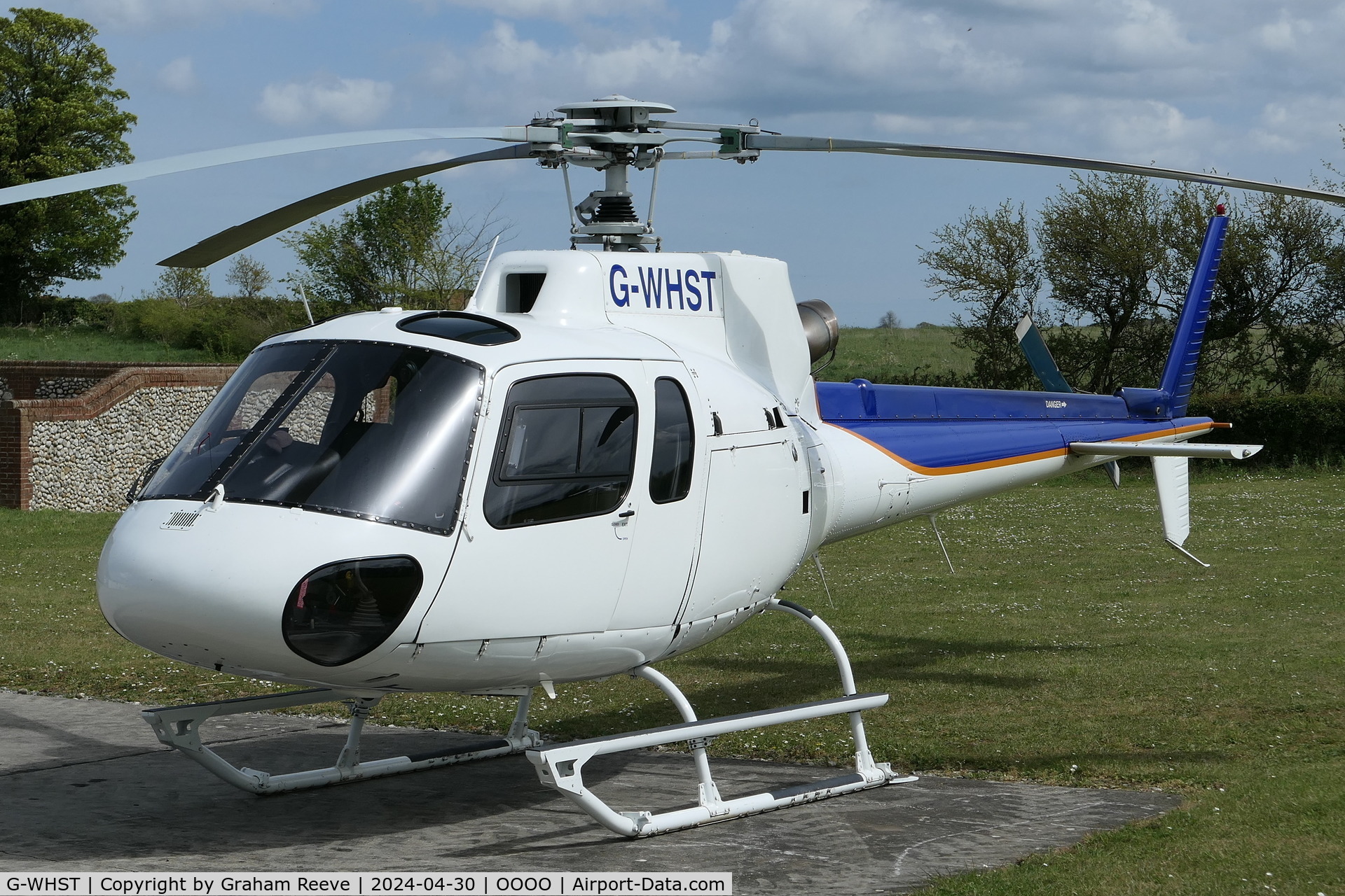 G-WHST, 1996 Eurocopter AS-350B-2 Ecureuil Ecureuil C/N 2915, On the ground near Binham.