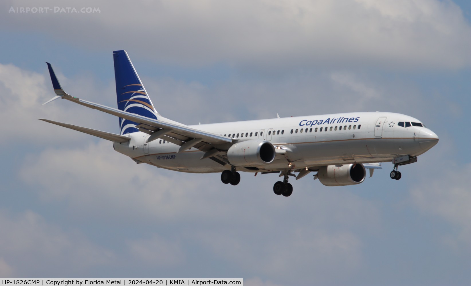 HP-1826CMP, 2012 Boeing 737-86N C/N 38031, CMP 738 zx PTY /MPTO - MIA in from Panama City