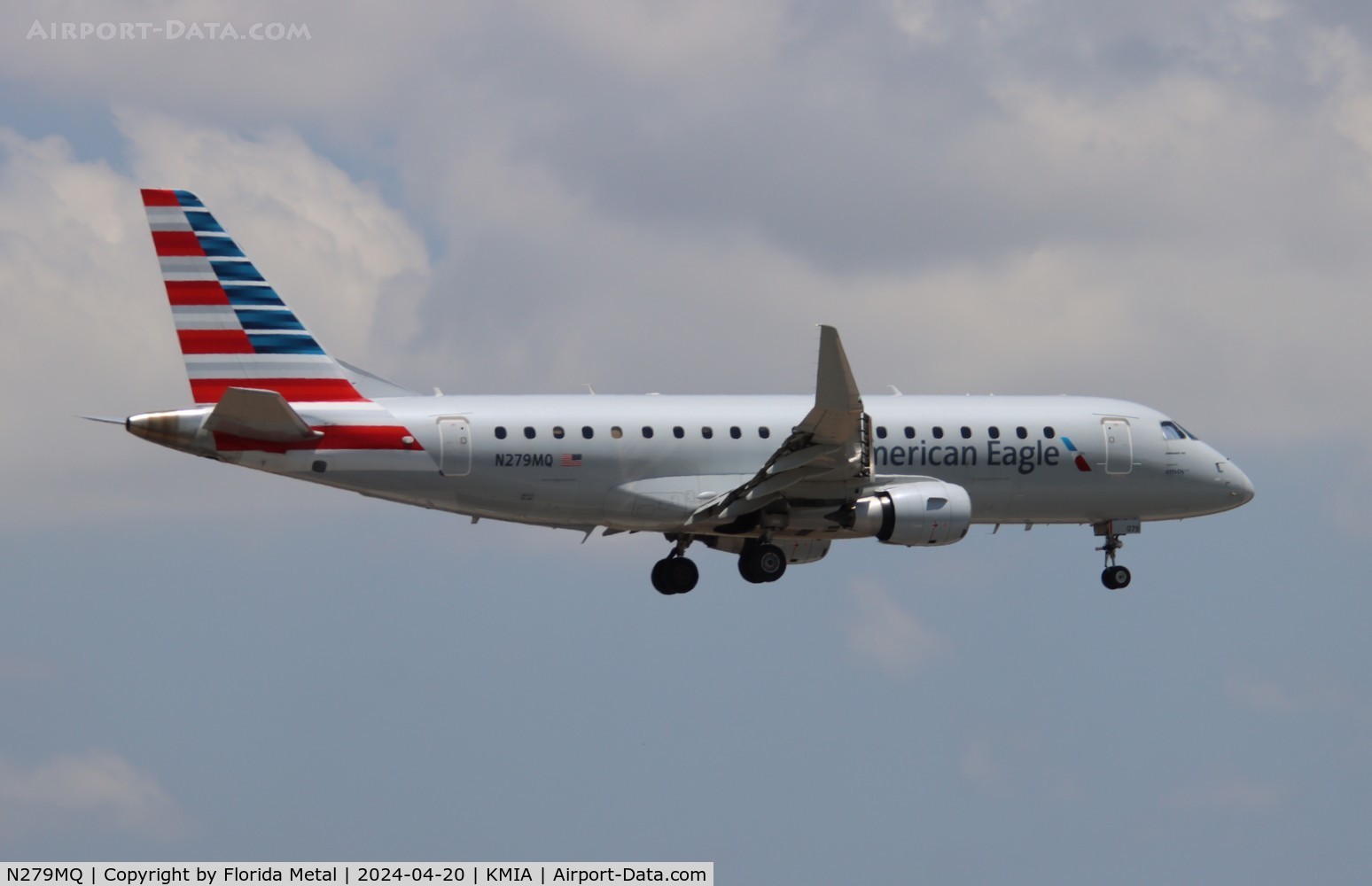 N279MQ, 2019 Embraer 175LR (ERJ-170-200LR) C/N 17000788, ENY/AE E175 zx GHB/MYEM - MIA  in from Governor's Harbour BHS