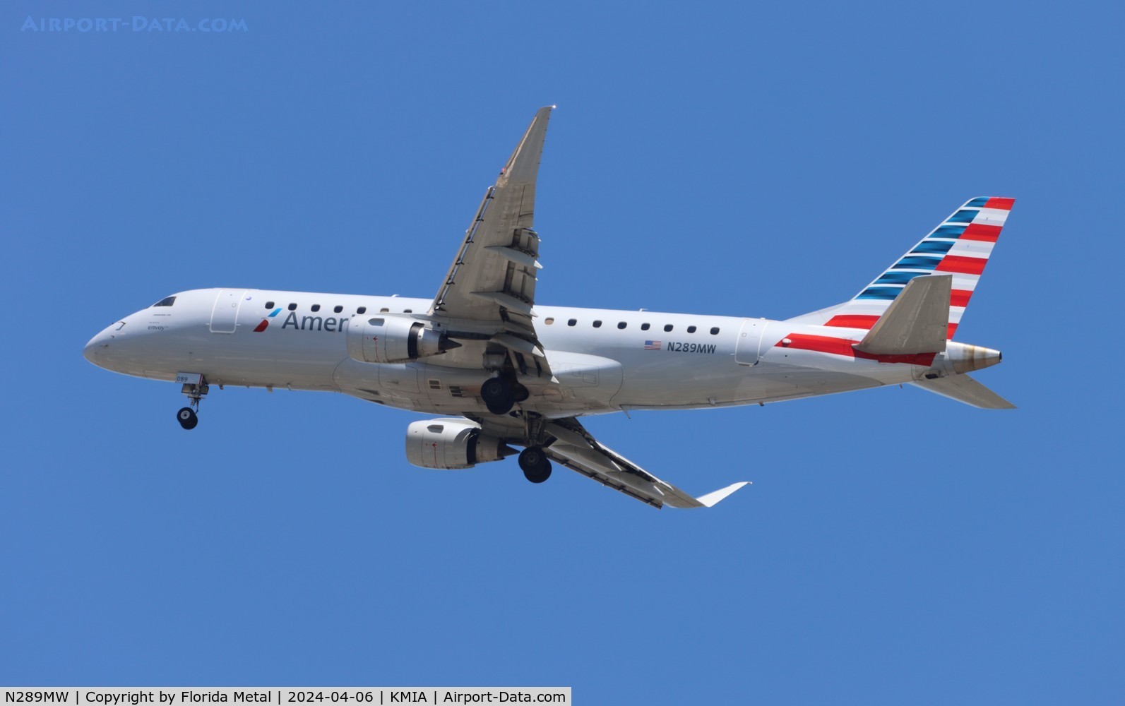 N289MW, 2019 Embraer 175LR (ERJ-170-200LR) C/N 17000840, ENY/AE E175 zx FPO /MYGF - MIA in from Freeport BHS