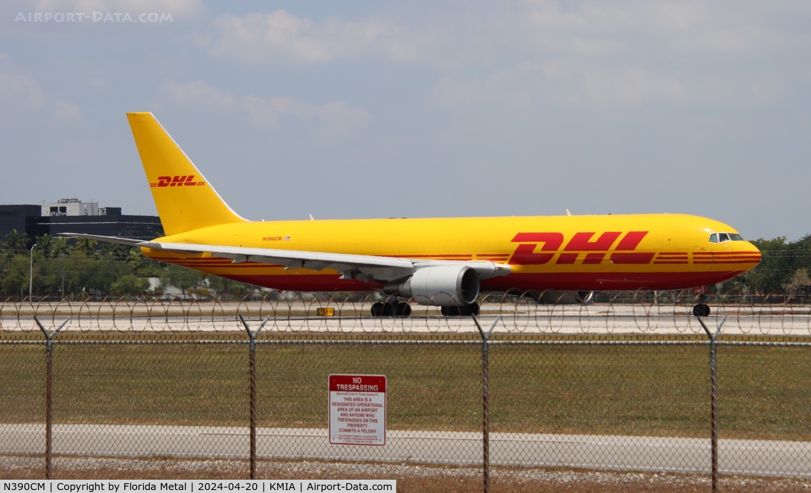 N390CM, 2002 Boeing 767-381/ER C/N 32973, DHL 767-300F zx MIA - BOG /SKBO to Bogota Colombia