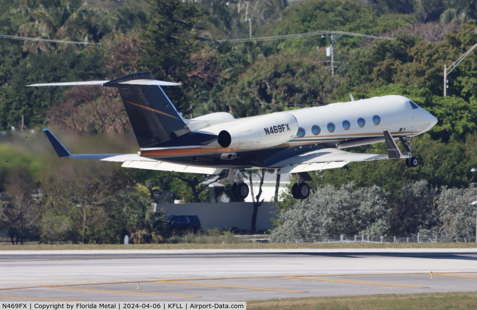 N469FX, 2009 Gulfstream G450 C/N 4151, G450 zx FLL-AXA /TQPF departing to Anguilla