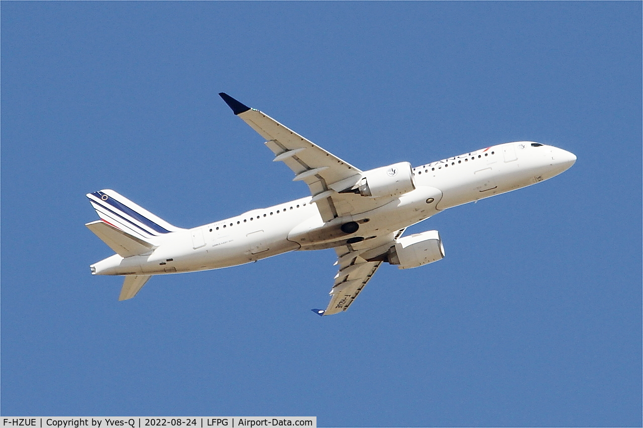 F-HZUE, 2021 Airbus A220-300 C/N 55146, Airbus A220-300, Climbing from rwy 09R, Roissy Charles De Gaulle airport (LFPG-CDG)