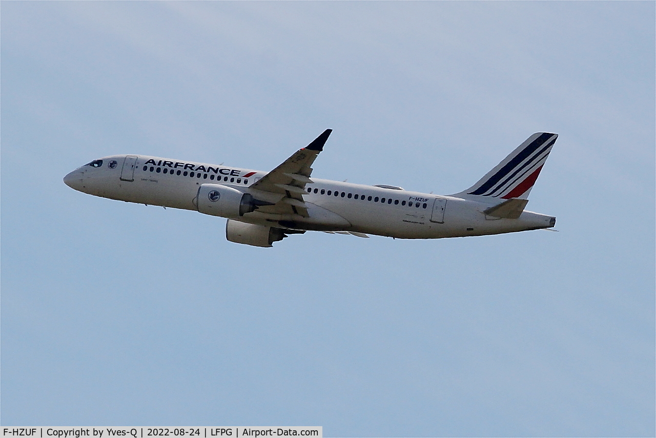 F-HZUF, 2021 Airbus A220-300 C/N 55149, Airbus A220-300, Climbing from rwy 08L, Roissy Charles De Gaulle airport (LFPG-CDG)
