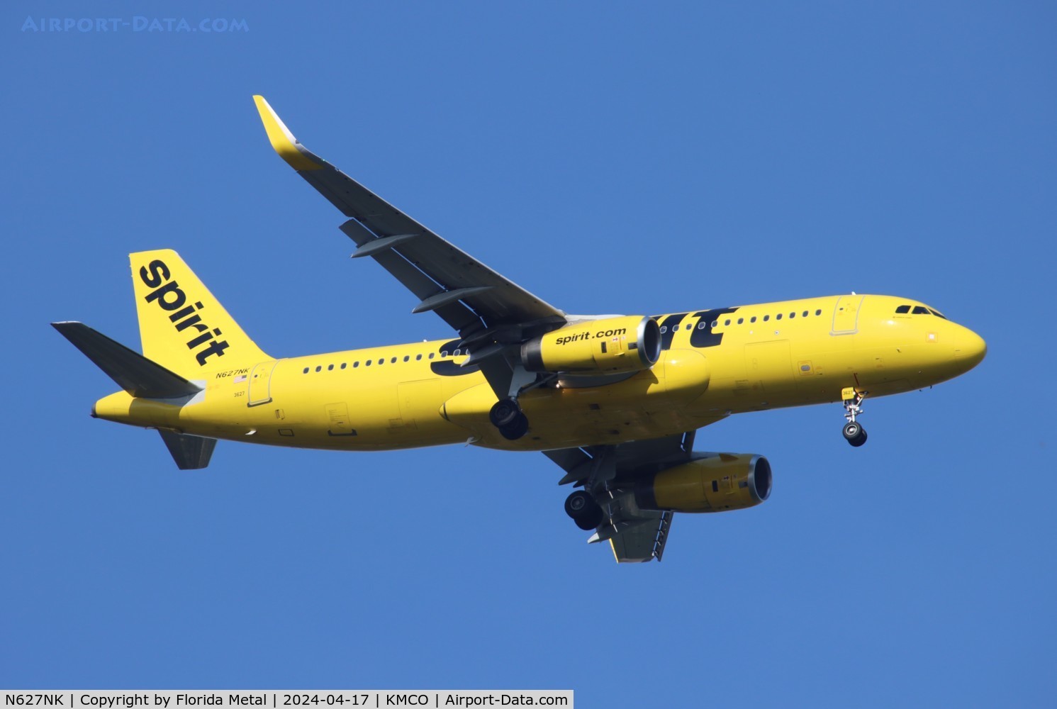 N627NK, 2014 Airbus A320-232 C/N 6082, NKS A320 yellow zx PNS-MCO