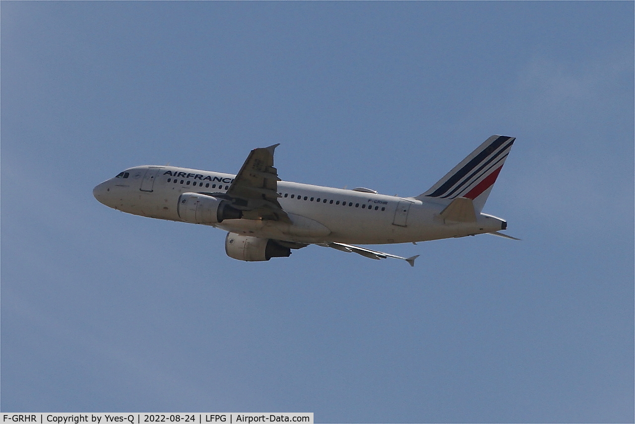 F-GRHR, 2001 Airbus A319-111 C/N 1415, Airbus A319-111, Climbing from rwy 08L, Roissy Charles De Gaulle airport (LFPG-CDG)