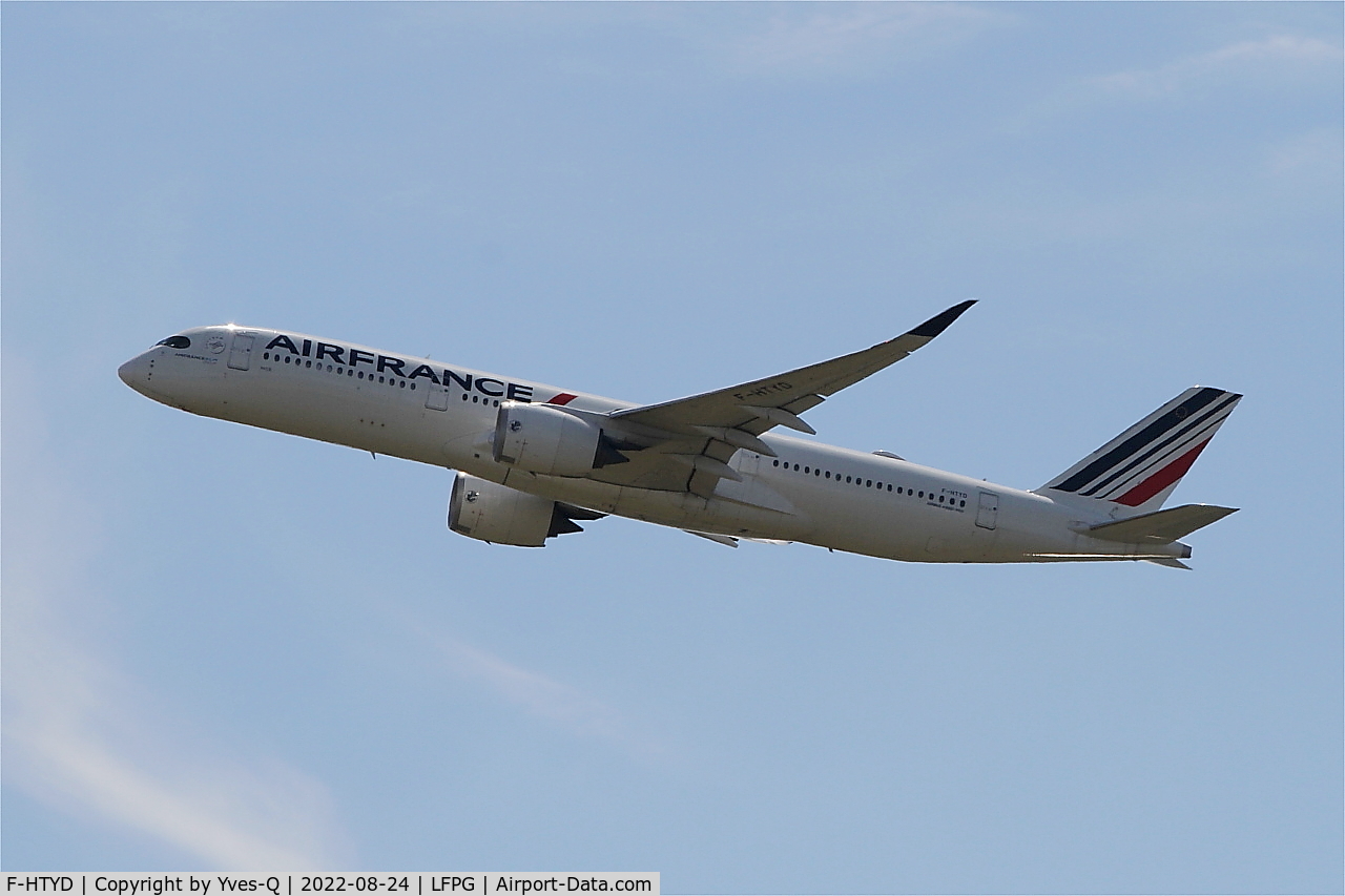 F-HTYD, 2020 Airbus A350-941 C/N 381, Airbus A350-941, Climbing from rwy 08L, Roissy Charles De Gaulle airport (LFPG-CDG)
