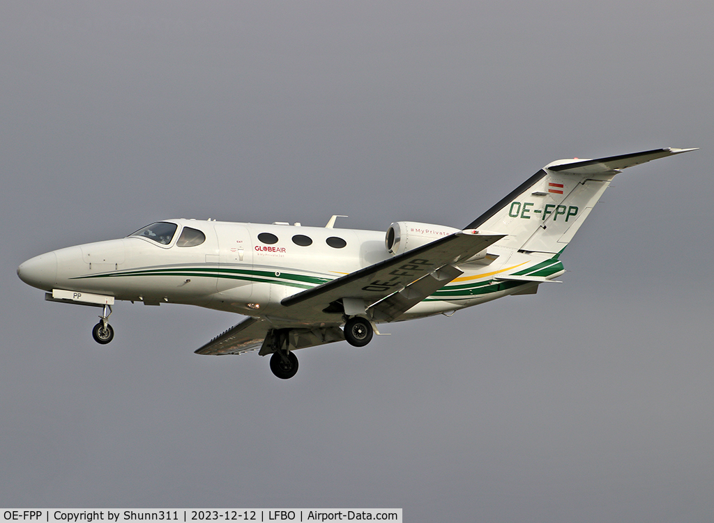 OE-FPP, 2009 Cessna 510 Citation Mustang Citation Mustang C/N 510-0186, Landing rwy 32L