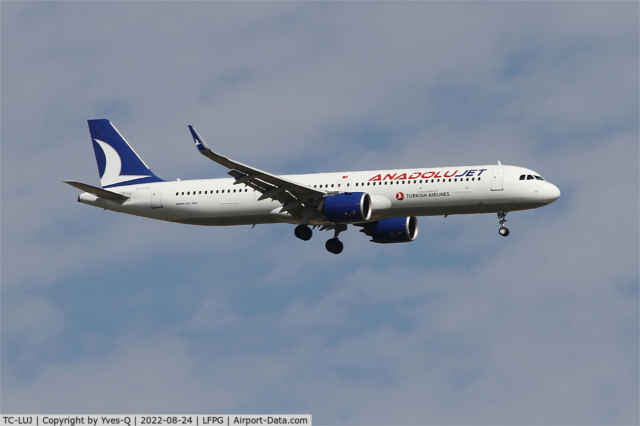 TC-LUJ, Airbus A321-271NX C/N 10883, A321-271NX, On final rwy 09L, Roissy Charles De Gaulle airport (LFPG-CDG)