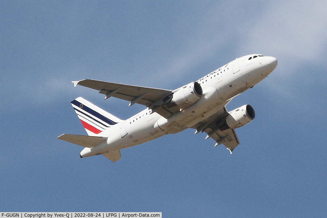 F-GUGN, 2006 Airbus A318-111 C/N 2918, Airbus A318-111, Climbing from rwy 09R, Roissy Charles De Gaulle airport (LFPG-CDG)