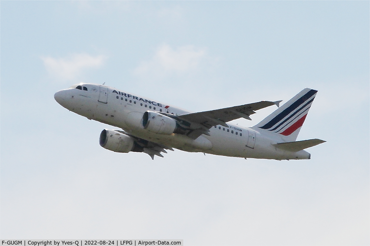 F-GUGM, 2006 Airbus A318-111 C/N 2750, Airbus A318-111, Climbing rwy 08L, Roissy Charles De Gaulle airport (LFPG-CDG)