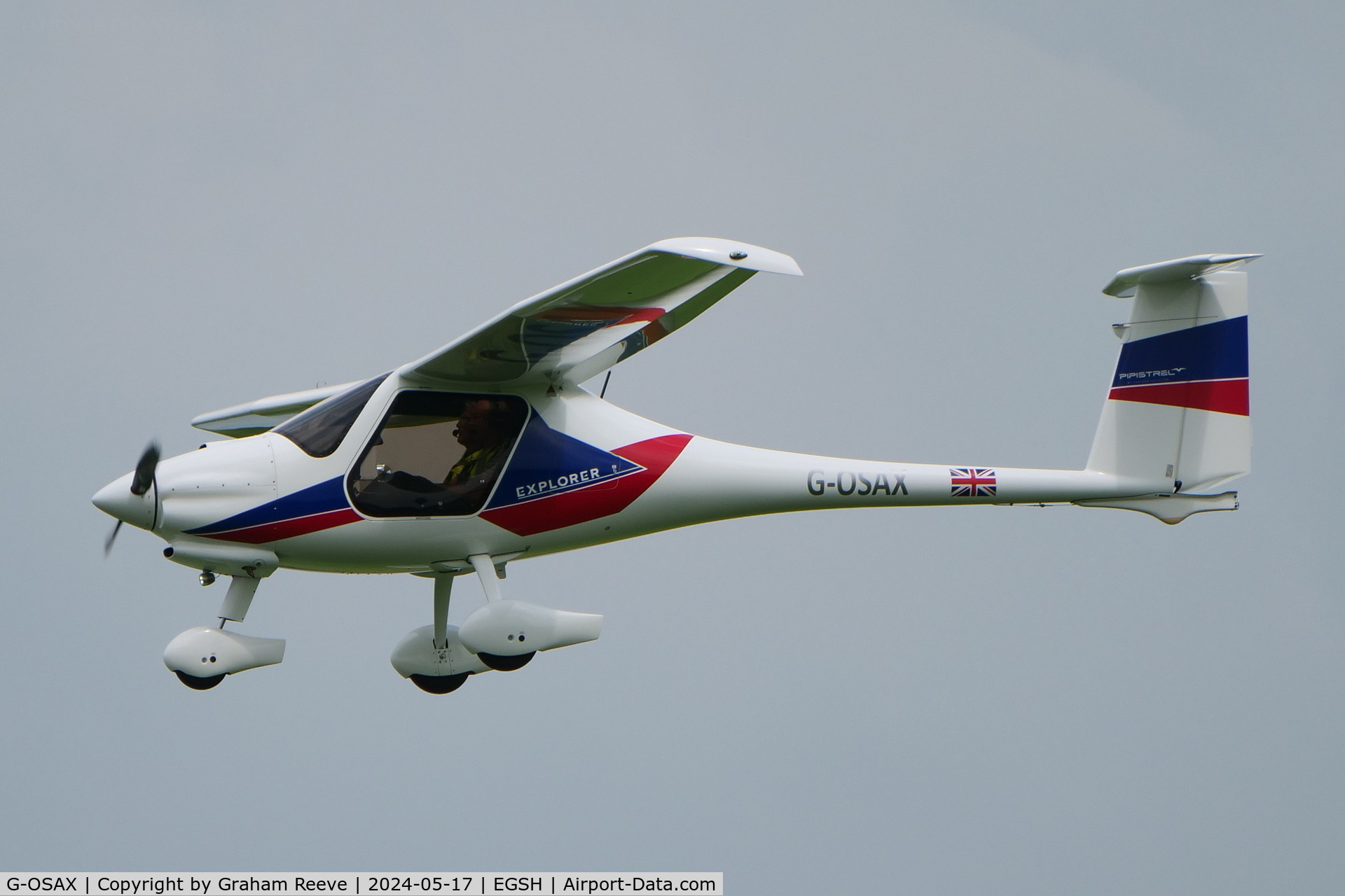 G-OSAX, 2024 Pipistrel Virus SW121 C/N VSW121A0149, In the circuit at Norwich.