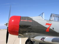 N4485 @ MER - Close-up of Kitchen Pass nose art on Ken Dwelle's SNJ-6 - by Steve Nation