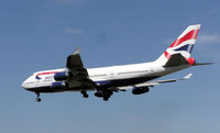 G-BNLV @ LHR - British Airways Boeing 747-400 (G-BNLV) landing at London (Heathrow) Airport in August 2004 - by Adrian Pingstone