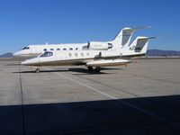 N229WJ @ SDM - World Jet of Delaware 1977 Gates Learjet 25D at Brown Field, San Diego, CA in December sunshine - by Steve Nation