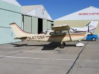 N4729S @ SDM - 1967 Cessna P206B in bright sunshine at Brown Field (San Diego), CA - by Steve Nation