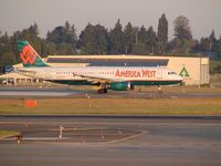 N632AW @ SEA - America West Airlines Airbus A320 taxing at Seattle-Tacoma International Airport - by Andreas Mowinckel