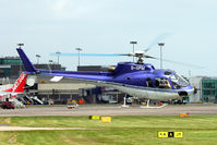 G-IIPM @ EGCC - Fine looking copter leaving the Excecutive Apron. - by Kevin Murphy