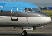 PH-KLD @ EGCC - Close up on KLM's F.100 passing the viewing mound. - by Kevin Murphy