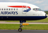 G-BPEE @ EGCC - Close up nose pic on BA's ageing 757. - by Kevin Murphy