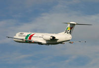 CS-TPC @ EGCC - Portugalia's F.100 departing Manchesters 24L. - by Kevin Murphy