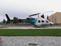 N222RN @ 5CL2 - CALSTAR 1988 Bell 222 medivac at St. Louise Hospital helipad, Gilroy, CA - by Steve Nation