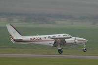 N340DW @ QFO - N340DW Cessna 340A landing at Duxford England - by John A K Hair