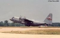 92-0550 @ LFI - Visiting C-130 gets airborne for the paradrop - by Paul Perry