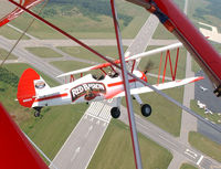 N802RB @ DAN - Flying with the Red Baron Pizza planes over Danville Va. - by Richard T Davis
